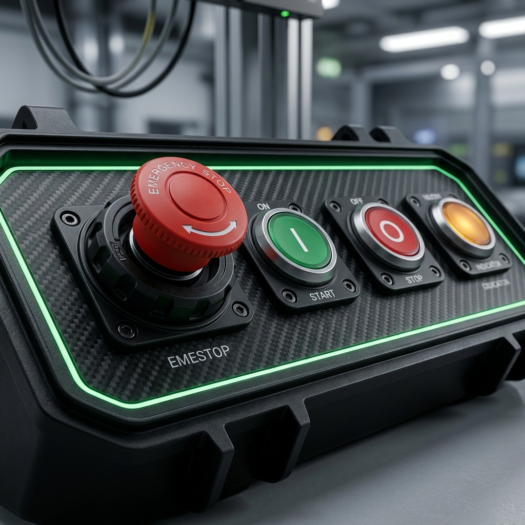 Schneider push buttons and emergency stop